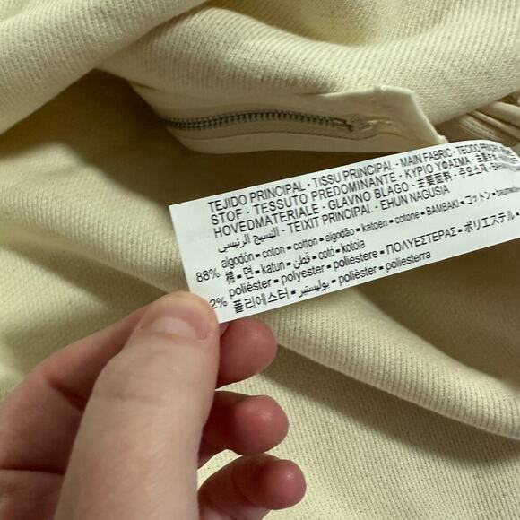 Zara Off White Cream Sleeveless Half‎ Zip Open Side Jacket Top Size M/L - Picture 6 of 8